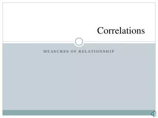 Measures of relationship