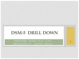 dsm-5 Drill Down
