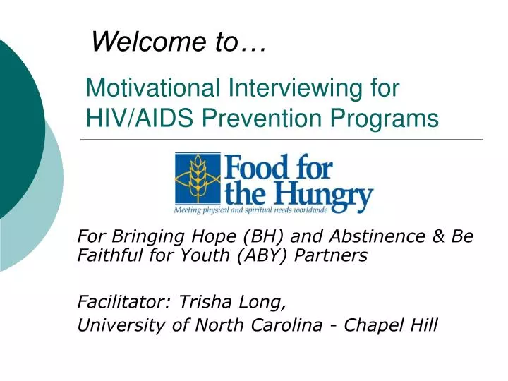 motivational interviewing for hiv aids prevention programs