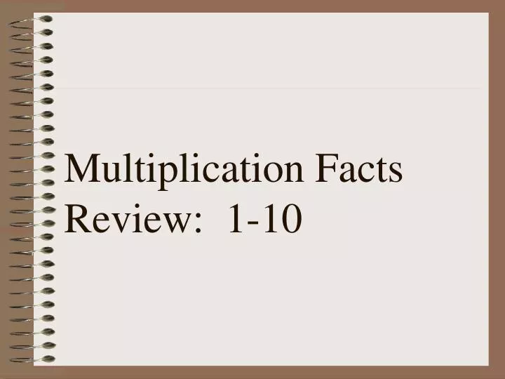 multiplication facts review 1 10