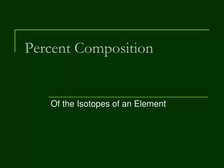 percent composition