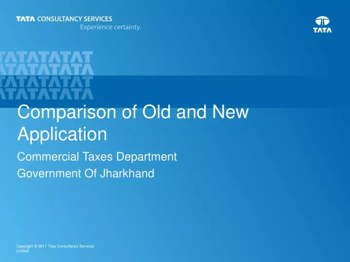 comparison of old and new application
