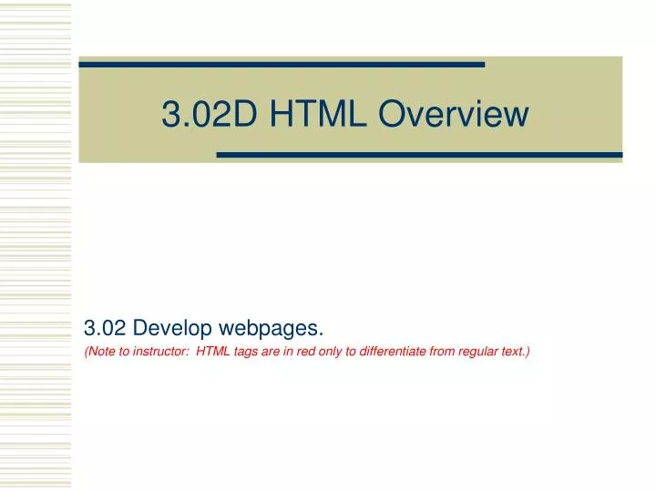 3 02d html overview