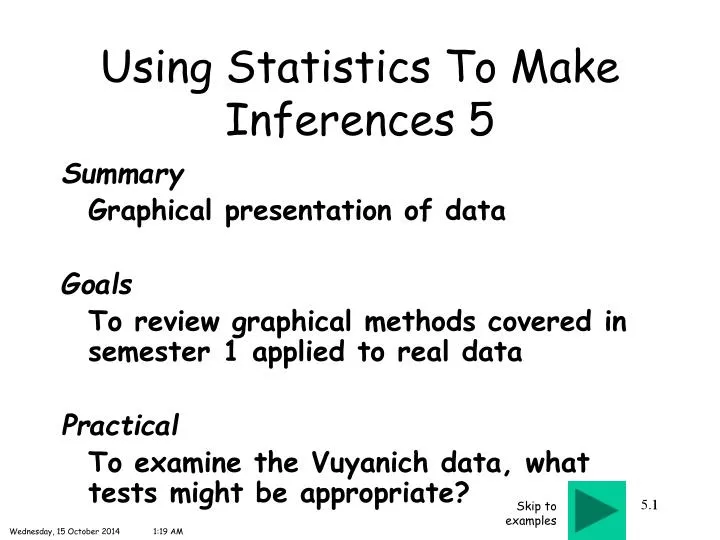 using statistics to make inferences 5
