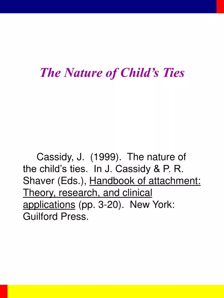 the nature of child s ties
