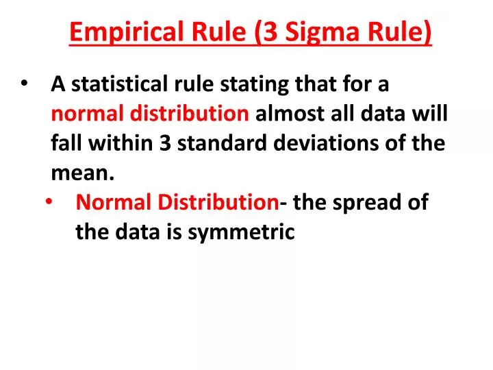 empirical rule 3 sigma rule