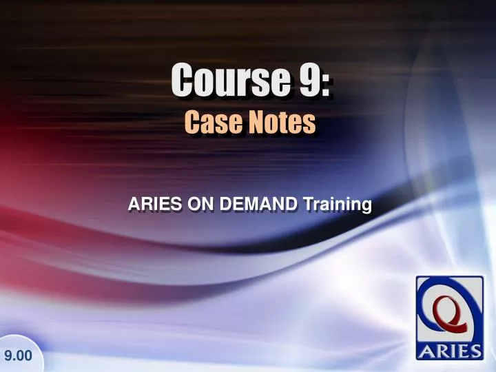 course 9 case notes