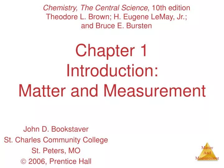 chapter 1 introduction matter and measurement