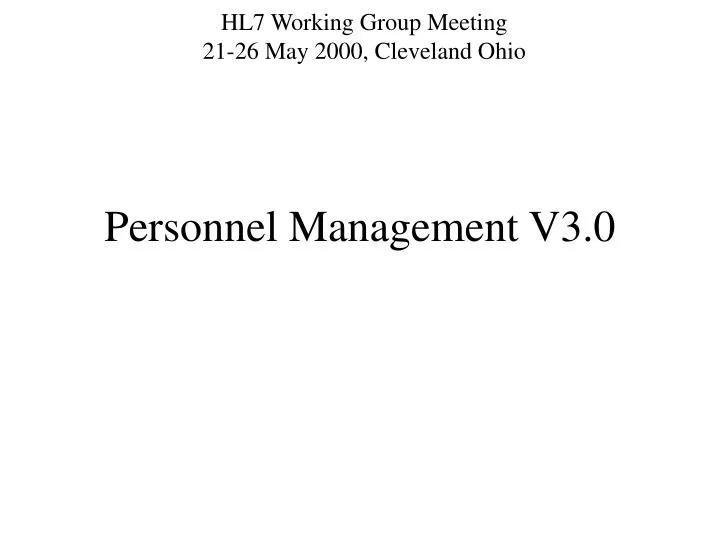 personnel management v3 0