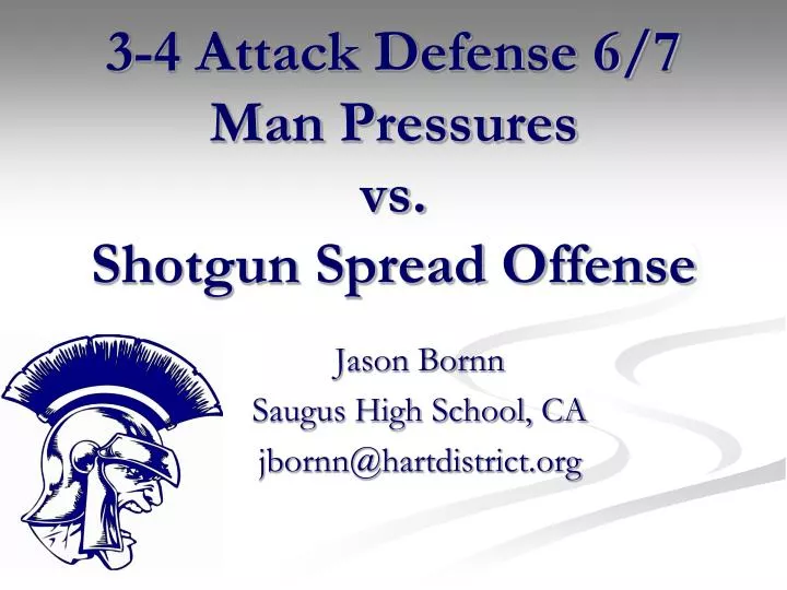 3 4 attack defense 6 7 man pressures vs shotgun spread offense