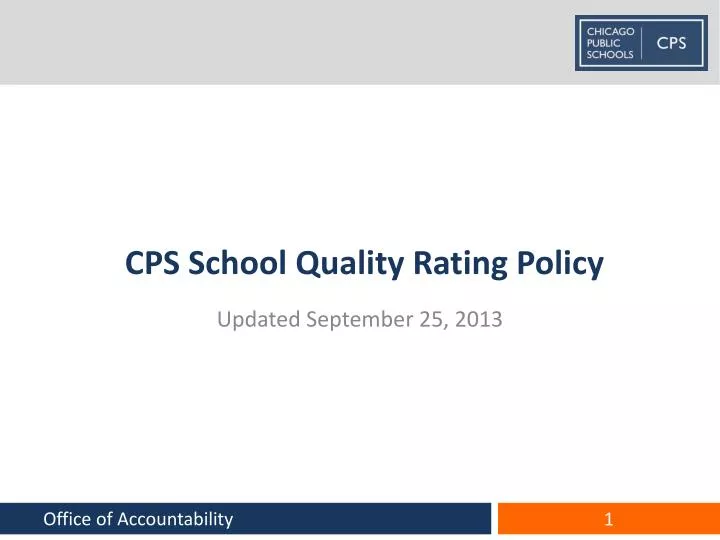 cps school quality rating policy