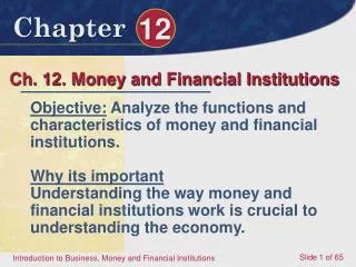 Ch. 12. Money and Financial Institutions