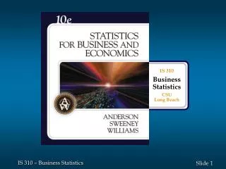 IS 310 Business Statistics CSU Long Beach