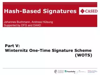 Hash-Based Signatures