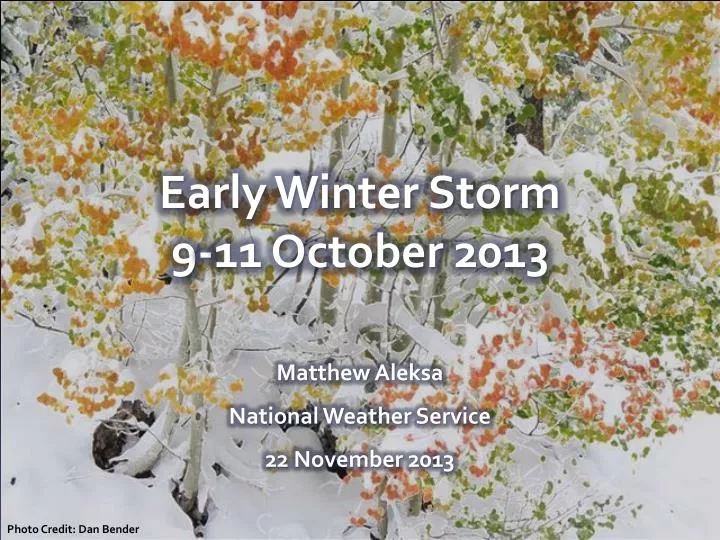 early winter storm 9 11 october 2013