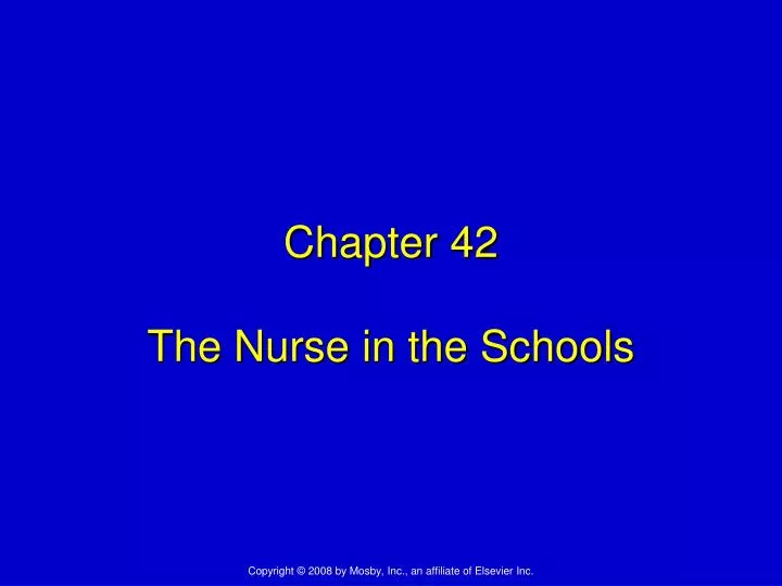 chapter 42 the nurse in the schools