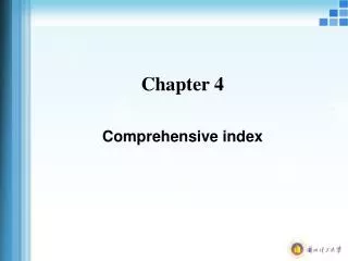 Chapter 4 Comprehensive index