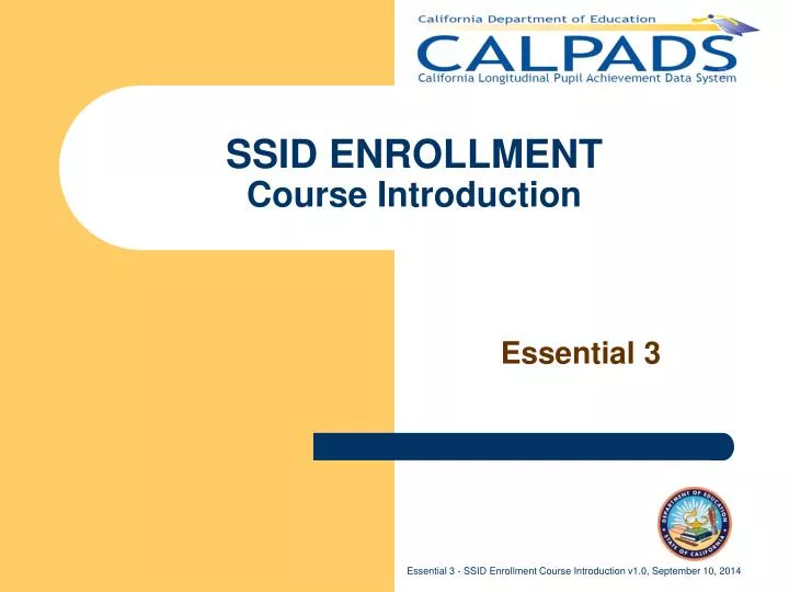 ssid enrollment course introduction
