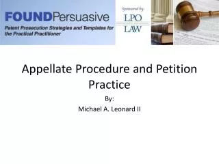 appellate procedure and petition practice