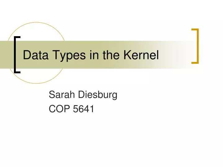 data types in the kernel
