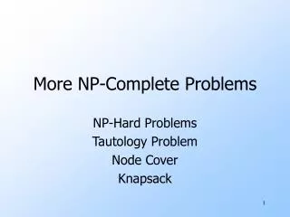 More NP-Complete Problems