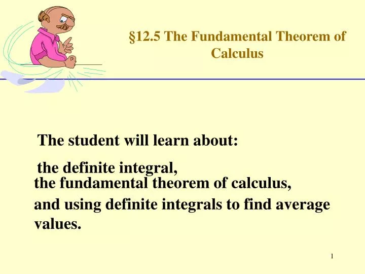 12 5 the fundamental theorem of calculus