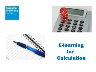 E-learning for Calculation