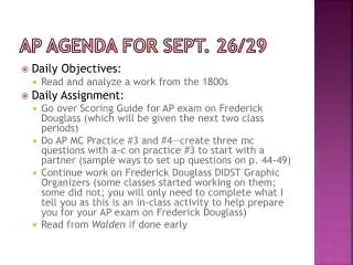 Ap agenda for sept . 26/29