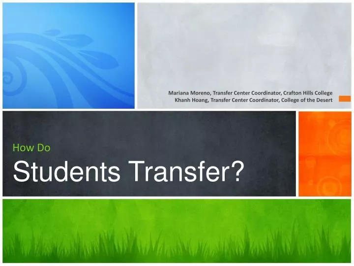how do students transfer