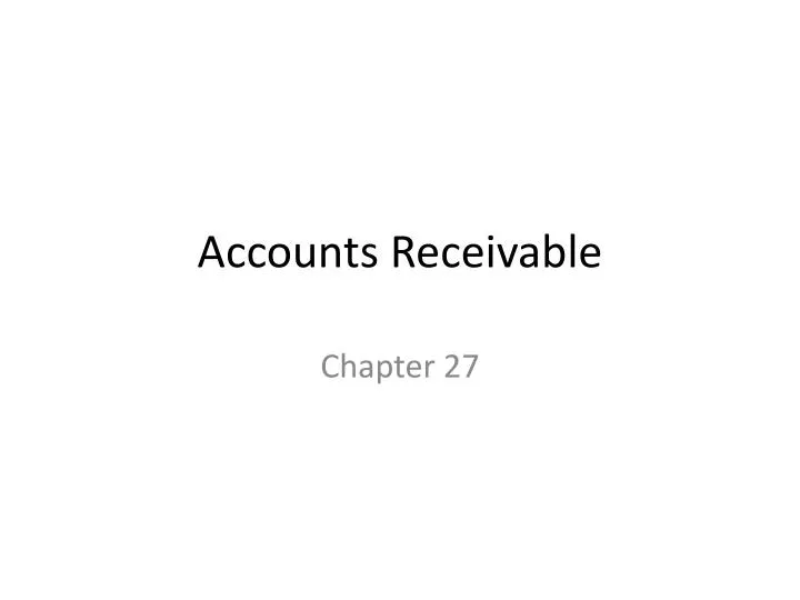 accounts receivable