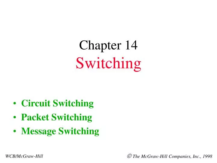 chapter 14 switching
