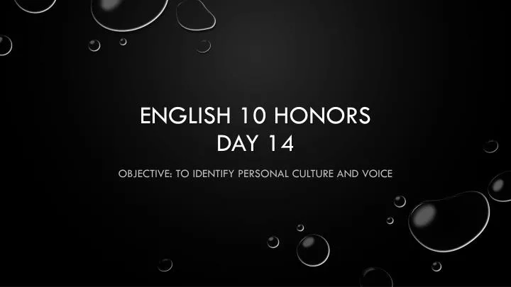 english 10 honors day 14