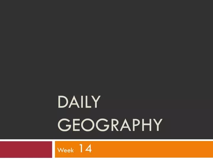 daily geography