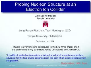 probing nucleon structure at an electron ion collider