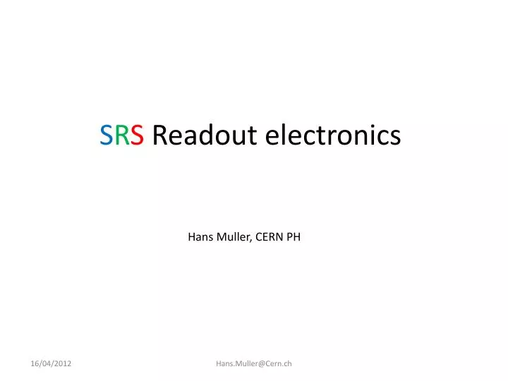 s r s readout electronics
