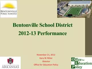 Bentonville School District 2012-13 Performance