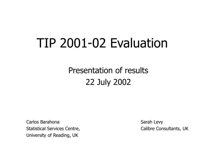 tip 2001 02 evaluation