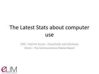 The Latest Stats about computer use