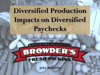 Diversified Production Impacts on Diversified Paychecks