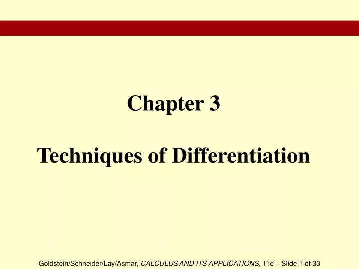 chapter 3 techniques of differentiation
