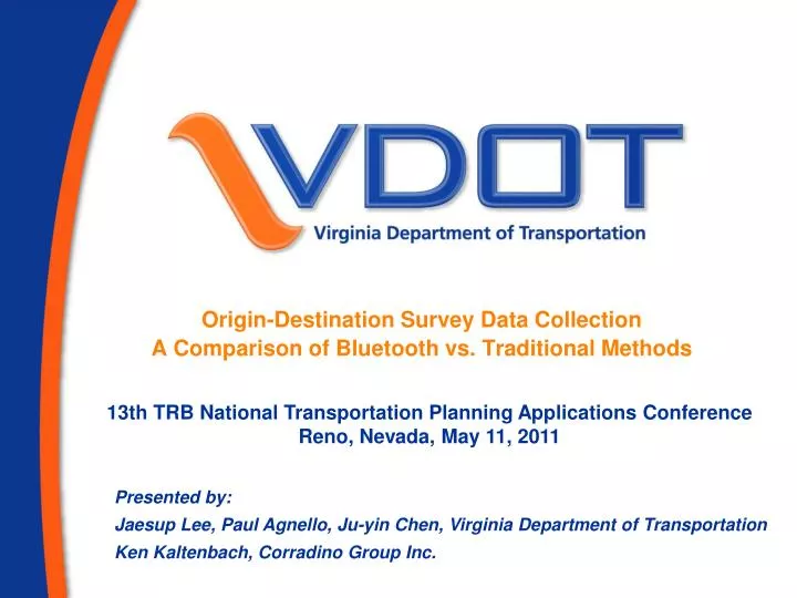 origin destination survey data collection a comparison of bluetooth vs traditional methods