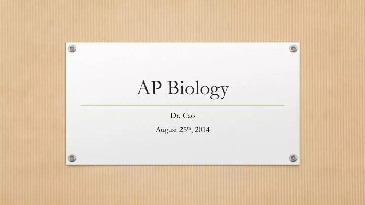 ap biology