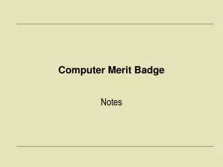 Computer Merit Badge