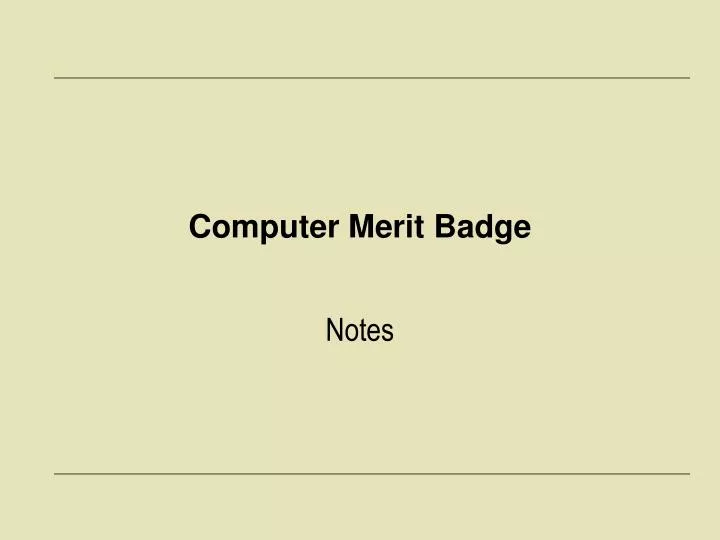 computer merit badge