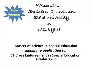 Master of Science in Special Education leading to application for