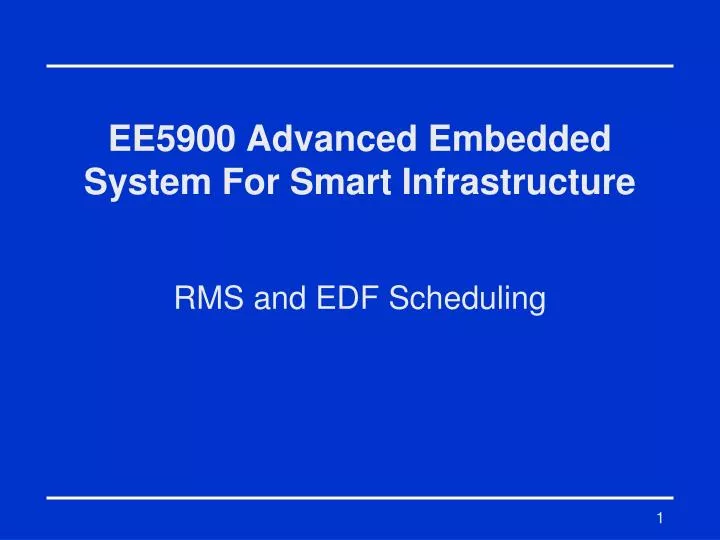 ee5900 advanced embedded system for smart infrastructure