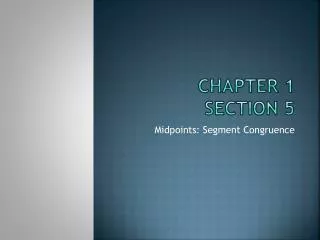Chapter 1 Section 5