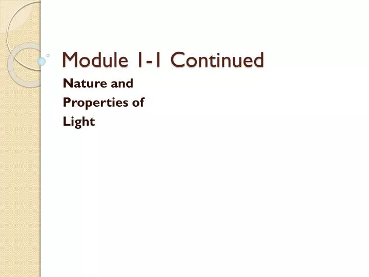 module 1 1 continued