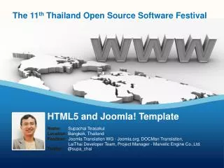 HTML5 and Joomla ! Template