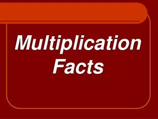 multiplication facts